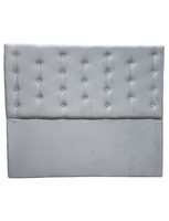 Respaldo 2 Plazas Gris Perla Felpa Botone a piso Rimar