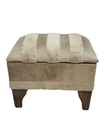 Banqueta Baúl Pelu Cafe 60x40x45x20 Muebles Rimar