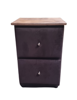 Velador Doble Cajon Chocolate Felpa