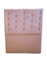 Respaldo 1.5 Rosa Pastel Boton Diamante a piso Muebles Rimar