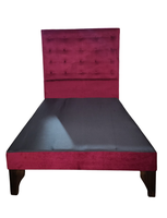 Base Europea 15P Respaldo Burdeo Felpa a Piso Botone