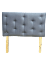 Respaldo 1.5 Plazas Botón Diamante Felpa Muebles Rimar