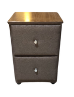 Veladores Doble Cajón Cafe Lino Muebles Rimar