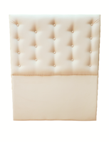 Respaldo 1 Plaza Crudo Eco Cuero Botón a piso Rimar