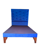 Base Europea 1plaza + Respaldo Azul Rey a Piso