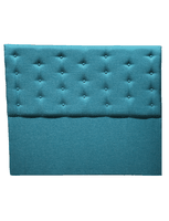 RESPALDO BOTONE A PISO DE 2 PLAZAS TURQUESA LINO