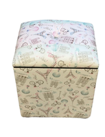 Pouf Baul Paris Pink Eco Cuero 40x33x50 Rimar