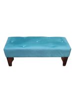 BANQUETA TURQUESA FELPA MUEBLES RIMAR