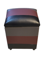 Pouf Baul Bicolor Eco Cuero 40x33x50 Rimar