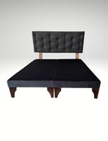 Base Div 2P + Respaldo Botoné Gris Osc Felpa