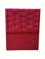 Respaldo 1.5 Plazas a Piso Botón Diamante Burdeo Rimar