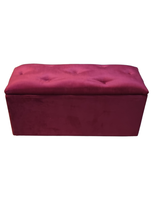 Baul Botone XL Burdeo Felpa  105X40X50X40 Rimar