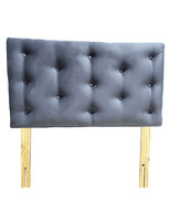 Respaldo 1.5 P Botone Gris Felpa Muebles Rimar