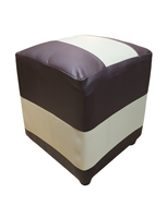 Pouf Bicolor Eco Cuero 35x35x42 Muebles Rimar