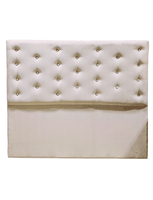 RESPALDO BOTONE A PISO 2 PLAZAS BEIGE FELPA