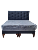 Cama Europea 2plazas Negro Lino
