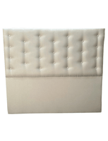 RESPALDO BOTONE A PISO DE 2 PLAZAS CRUDO LINO