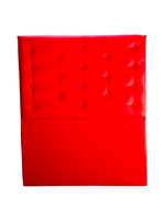 Respaldo 1 plaza Rojo eco cuero Botone a piso Rimar
