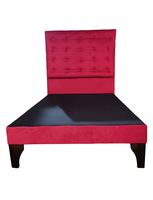 Base Europea 15P Respaldo Rojo Felpa a Piso Botone