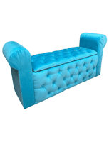 BANQUETA BAUL CON BRAZOS FELPA CALIPSO