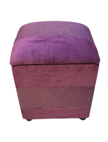 Pouf Baul Morado Bicolor Felpa 40x33x50 Rimar