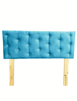 Respaldo 2 Plazas Turquesa Felpa Diamante Rimar