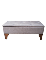 Banqueta Baul Botoné Cavancha Claro Lino