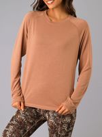 Polera Modal Manga Larga Café