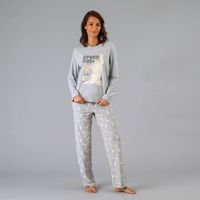 Pijama Cuello Redondo Gris