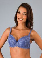 Sostén Encaje Y Pasamanería Azul