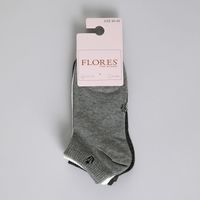 Calcetín 3X Pack Corto Bordado Gris