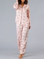 Set Camisero + Pantalón Satín Print Morado