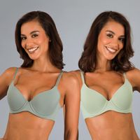 Pack 2X Sostén Perfect Cover Microprint Verde