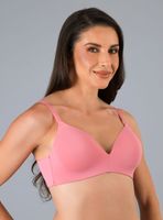 Sostén Liso Sin Arco Rosado
