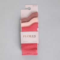 Pack 3x Calcetín Rib Rosado