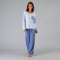 Pijama Cuello Redondo Azul