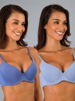 Pack 2X Sostén Perfect Cover Microprint Azul