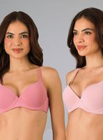 Pack 2X Sostén Perfect Cover Microprint Rosado