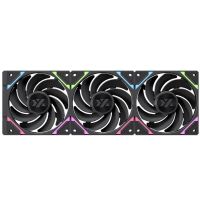 Kit de 3 Ventiladores XYZ VORTEX PRO A-RGB, Conexión en Cadena, Reverse Airflow, 120mm, Negro