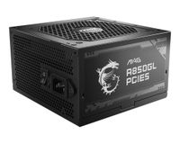 Fuente de Poder MSI MAG A850GL PCIE5, 850W, Full Modular, Certificación 80 PLUS Gold, 12VHPWR