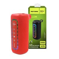 Parlante Inalámbrico ILLUM Motomo PAPOBT23, RGB, Color Rojo