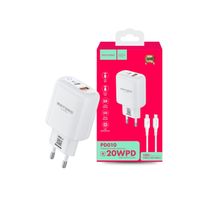 Cargador Inteligente Motomo MO-PD010, USB-A y USB-C, incluye Cable USB-C a USB-C