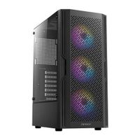 Gabinete Gamer Antec AX20 Extreme Mid Tower 5 Ventiladores Vidrio Templado Frontal Malla Negro