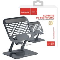 Soporte para Tablet Motomo SO-02, Color Grafito, 12.9'', con Giro 360°