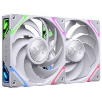 Kit de 3 Ventiladores XYZ VORTEX PRO A-RGB, Conexión en Cadena, Regular Airflow, 120mm, Blanco