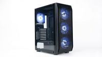 Gabinete Gamer Esgaming Y03 BK Mid Tower 4 Ventiladores ARGB E ATX ATX m ATX Negro