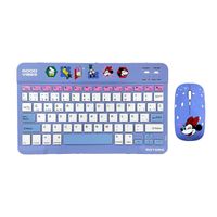 Kit Teclado y Mouse Inalámbrico Motomo Minnie Good Vibes, Bluetooth, Color Morado