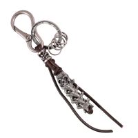 LLAVERO CUERO HOMBRE  GINO RODINIS  LL122 CAFÉ