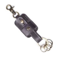 LLAVERO CUERO HOMBRE  GINO RODINIS  LL115 GRIS