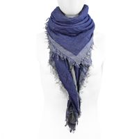 Bufanda Unisex 2039 Azul con Gris de Algodón